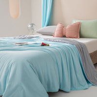 HKM-194259 Cool Silk Summer Blanket - Machine Washable, Multiple Sizes: Single, Plus Size, Double, Children's