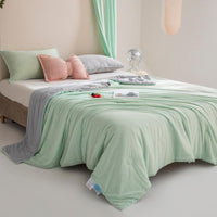 HKM-194259 Cool Silk Summer Blanket - Machine Washable, Multiple Sizes: Single, Plus Size, Double, Children's
