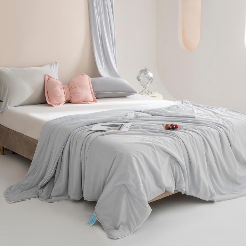 HKM-194259 Cool Silk Summer Blanket - Machine Washable, Multiple Sizes: Single, Plus Size, Double, Children's
