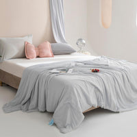HKM-194259 Cool Silk Summer Blanket - Machine Washable, Multiple Sizes: Single, Plus Size, Double, Children's