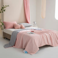 HKM-194259 Cool Silk Summer Blanket - Machine Washable, Multiple Sizes: Single, Plus Size, Double, Children's