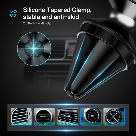 HKM-194323 360-Degree Rotating Aluminum Alloy Mobile Phone Holder for Car CD Slot