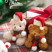 HKM-194387 Christmas Plush Ornament Set for DIY Tree Decoration - 12-15cm Hanging Dolls