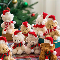 HKM-194387 Christmas Plush Ornament Set for DIY Tree Decoration - 12-15cm Hanging Dolls