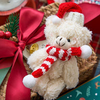 HKM-194387 Christmas Plush Ornament Set for DIY Tree Decoration - 12-15cm Hanging Dolls