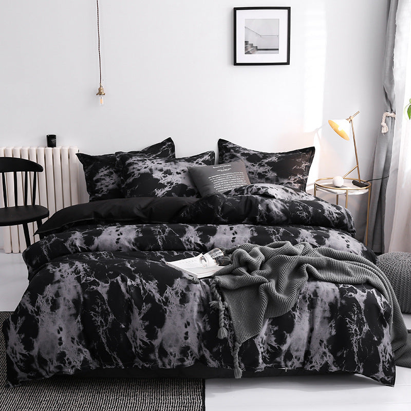 HKM-194579 Geometric Pattern 2-Piece Quilt Cover and Pillowcase Set, Multiple Sizes Available