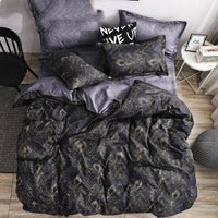 HKM-194579 Geometric Pattern 2-Piece Quilt Cover and Pillowcase Set, Multiple Sizes Available