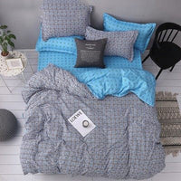 HKM-194579 Geometric Pattern 2-Piece Quilt Cover and Pillowcase Set, Multiple Sizes Available