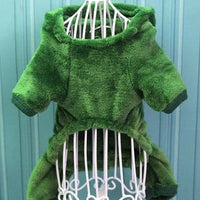 HKM-194707 Pety Green Tyrannosaurus Rex Hooded Coat for Pets - Soft Cotton Material, Eye-Catching Design, Available in 5 Sizes