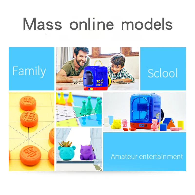 HKM-194835 3D Printing Machine Toy Set for Kids - Automatic PLA Filament Printer, Multicolor Creative Fun