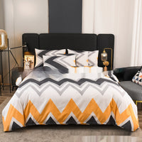 HKM-195091 Modern Chemical Fiber Quilt Cover Bedding Set – Available in Various Sizes