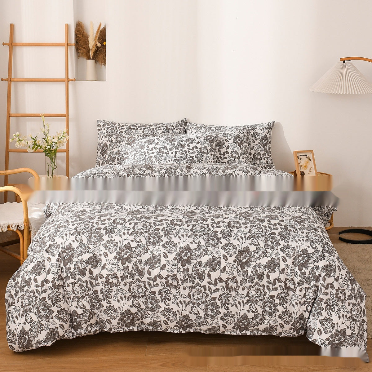 HKM-195091 Modern Chemical Fiber Quilt Cover Bedding Set – Available in Various Sizes