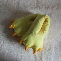 HKM-195091 Plush Animal Claw Slippers for Kids and Adults - Cozy Indoor Floor Footwear