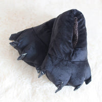 HKM-195091 Plush Animal Claw Slippers for Kids and Adults - Cozy Indoor Floor Footwear