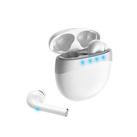 HKM-195155 Digital Display Bluetooth Headset with Voice Control, Stereo Sound, Long Battery Life, and Touch Controls - Black/White
