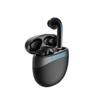 HKM-195155 Digital Display Bluetooth Headset with Voice Control, Stereo Sound, Long Battery Life, and Touch Controls - Black/White