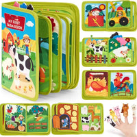 HKM-195411 Educational Custom Fabric Montessori Busy Board for Toddlers and Preschoolers, Felt Sensory Toy