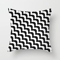 HKM-195475 Modern Geometric Abstract Sofa Pillow Cover - Peach Skin, 45x45cm