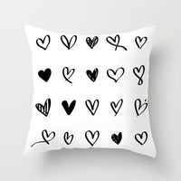 HKM-195475 Modern Geometric Abstract Sofa Pillow Cover - Peach Skin, 45x45cm