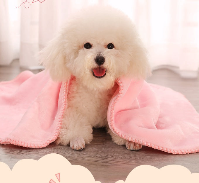 HKM-195539 Cozy Double Heavy Thermal Pet Blanket for Dogs - Soft and Padded, Available in Blue, Pink, Mint Green
