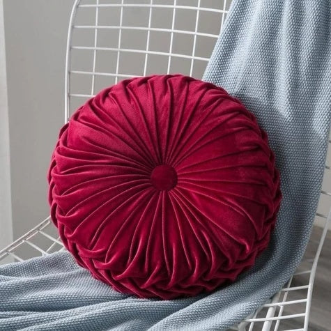 HKM-195539 Plush Velvet Pumpkin Cushion Round Pillow for Living Room and Office