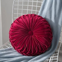 HKM-195539 Plush Velvet Pumpkin Cushion Round Pillow for Living Room and Office
