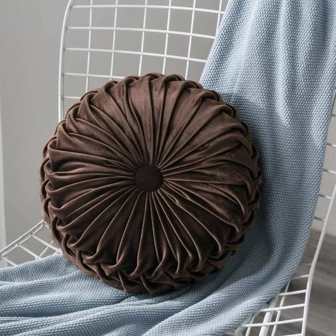 HKM-195539 Plush Velvet Pumpkin Cushion Round Pillow for Living Room and Office