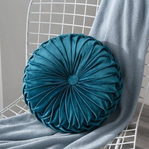 HKM-195539 Plush Velvet Pumpkin Cushion Round Pillow for Living Room and Office