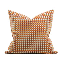 HKM-195795 Geometric Pattern Pillowcase for Living Room and Bedroom - Warm Coffee Design 30x45cm & 45x45cm