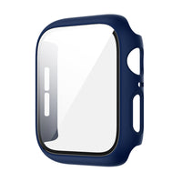 HKM-195923 Integrated Case with Frosted Tempered Glass for Apple Watch 4/5/6/SE - Multiple Color Options Available