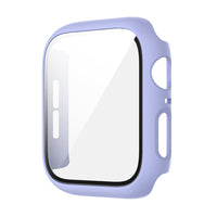 HKM-195923 Integrated Case with Frosted Tempered Glass for Apple Watch 4/5/6/SE - Multiple Color Options Available