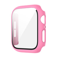 HKM-195923 Integrated Case with Frosted Tempered Glass for Apple Watch 4/5/6/SE - Multiple Color Options Available