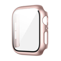 HKM-195923 Integrated Case with Frosted Tempered Glass for Apple Watch 4/5/6/SE - Multiple Color Options Available