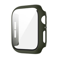 HKM-195923 Integrated Case with Frosted Tempered Glass for Apple Watch 4/5/6/SE - Multiple Color Options Available