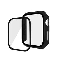HKM-195923 Integrated Case with Frosted Tempered Glass for Apple Watch 4/5/6/SE - Multiple Color Options Available