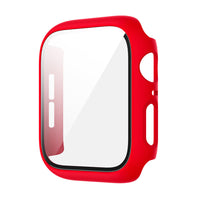 HKM-195923 Integrated Case with Frosted Tempered Glass for Apple Watch 4/5/6/SE - Multiple Color Options Available