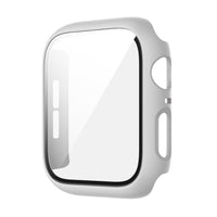 HKM-195923 Integrated Case with Frosted Tempered Glass for Apple Watch 4/5/6/SE - Multiple Color Options Available