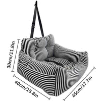HKM-196051 Waterproof Pet Sofa Bed Car Nest in Multiple Stripes and Colors, Removable & Washable, Ideal for Dogs