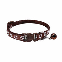 HKM-196115 Dog Footprint Printed Applique Bell Collar in Various Colors