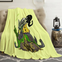 HKM-196179 Custom Flannel Knee Blanket with Personalized Design, Soft Coral Carpet, Available in Multiple Sizes