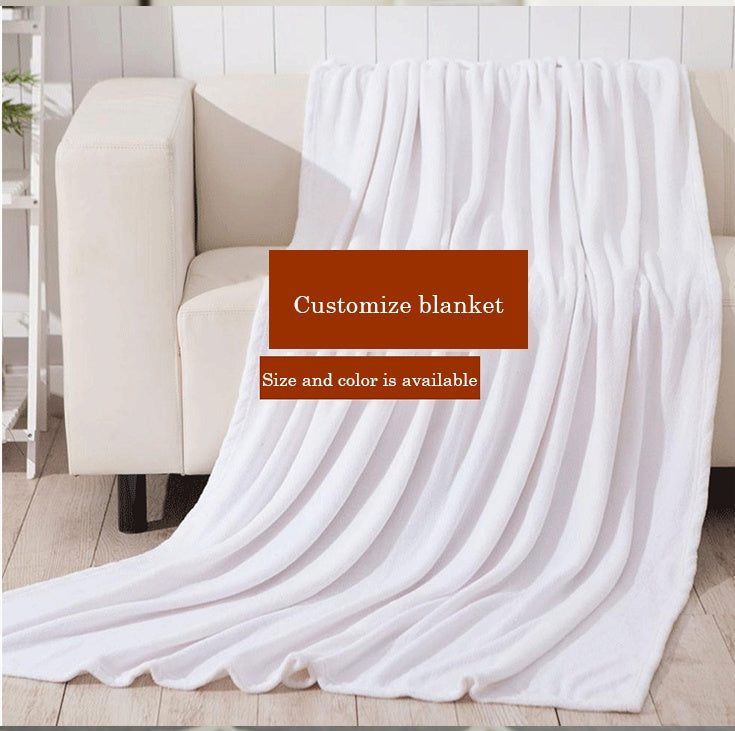 HKM-196179 Custom Flannel Knee Blanket with Personalized Design, Soft Coral Carpet, Available in Multiple Sizes