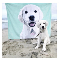 HKM-196179 Custom Flannel Knee Blanket with Personalized Design, Soft Coral Carpet, Available in Multiple Sizes