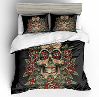HKM-196243 European and American Skeleton Duvet Cover Set for Spring and Summer - Various Sizes Available