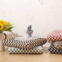 HKM-196307 Cozy Autumn and Winter Corduroy High Elastic Pearl Cotton Cushion - Various Grid Colors Available