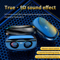 HKM-196307 Digital Display Bluetooth Headset with 10M Range, Stereo Sound & Call Function