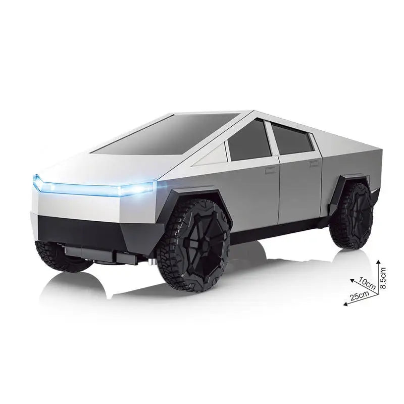 HKM-196371 1:24 Scale Remote-Controlled Alloy Cybertruck Pickup with Sound and Light Features for Kids