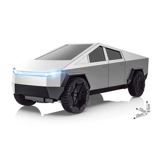 HKM-196371 1:24 Scale Remote-Controlled Alloy Cybertruck Pickup with Sound and Light Features for Kids