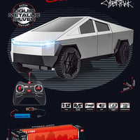 HKM-196371 1:24 Scale Remote-Controlled Alloy Cybertruck Pickup with Sound and Light Features for Kids