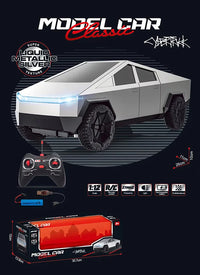 HKM-196371 1:24 Scale Remote-Controlled Alloy Cybertruck Pickup with Sound and Light Features for Kids