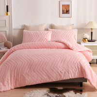 HKM-196563 Solid Color Multi-Color Three-Piece Cut Flower Home Textile Bedding Set